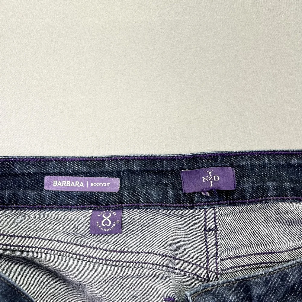 NYDJ Barbara Women's Bootcut Lift X Tuck Jeans Dark Wash‎ Blue Size 36